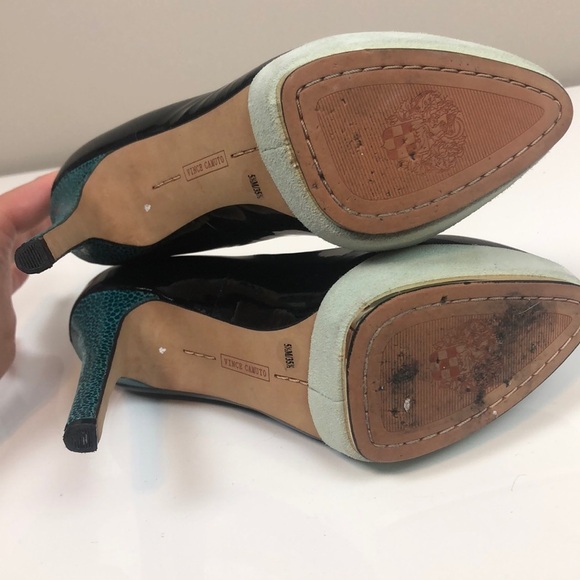 Vince Camuto Black Patent Leather Platform Heels Size 5.5 - Picture 4 of 8